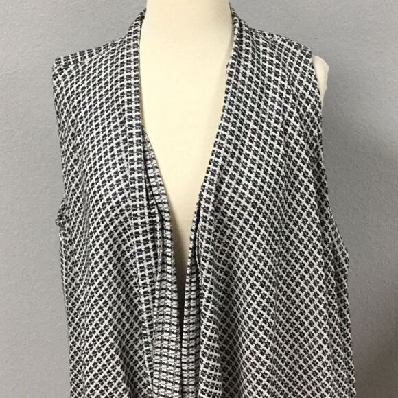 En Crème Gray White Vest‎ Size M - Picture 2 of 6